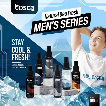 TOSCA Natural Deodorant Spray Pria 100ml Deo Tawas Cair Ampuh Mencegah Bau Ketiak Non AlkoholTOSCA Natural Deodorant Spray Pria 100ml Deo Tawas Cair Ampuh Mencegah Bau Ketiak Non Alkohol