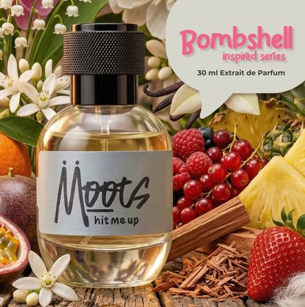 Moots Hit Me Up Extrait de Parfum 30 ml Inspirasi Bombshell Fresh Fruity Floral Juicy Cheerful Soft Cewek Wanita