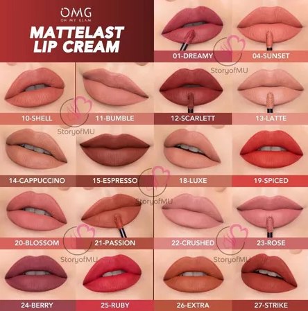 StoryofMU - OMG OH MY GLAM Mattelast Lip Cream 2.9gr