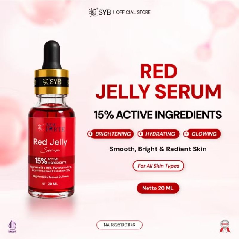 NEW SYB FORTE Red Jelly Serum 20ml Niacinamide 10% untuk kulit tampak lebih glowing & fresh