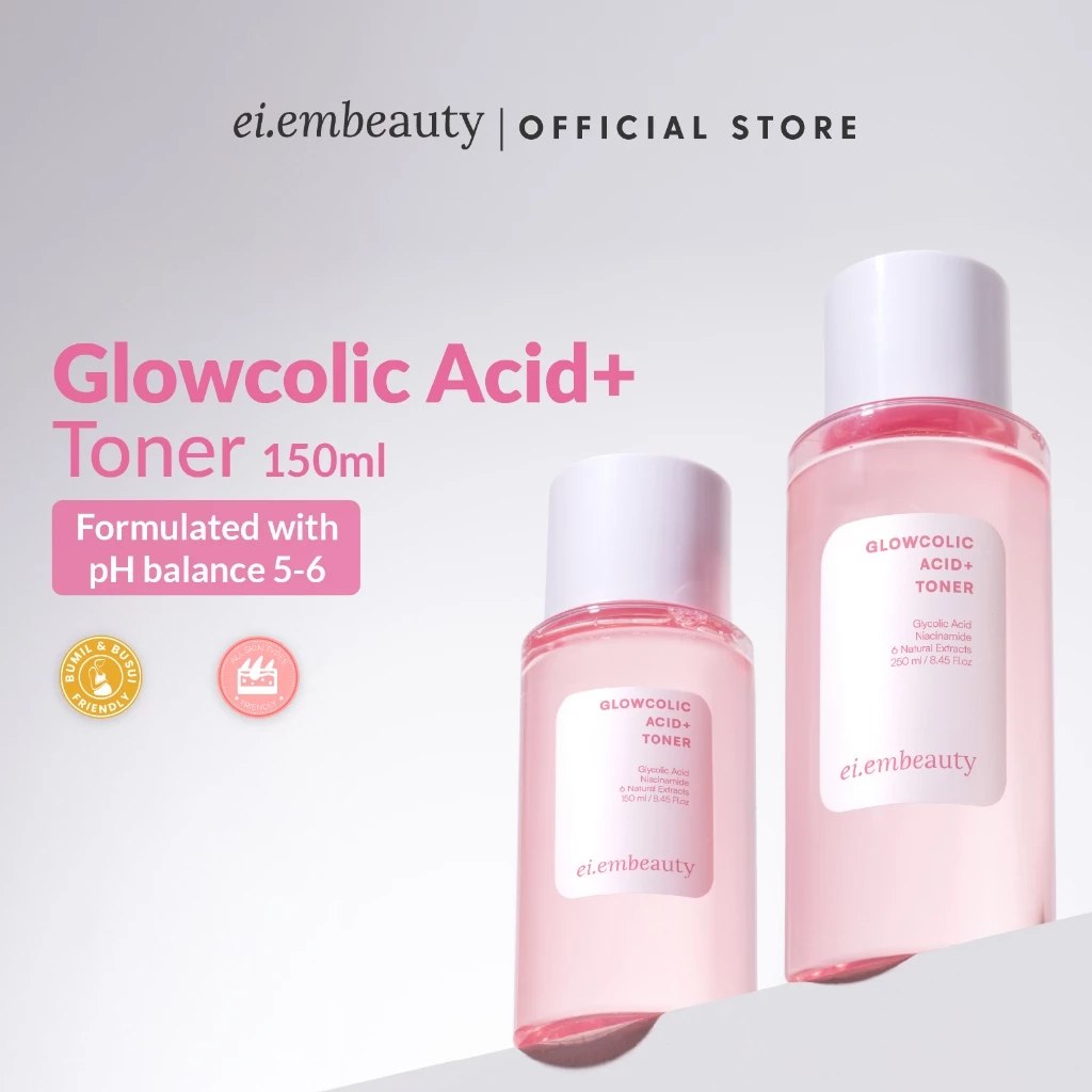 EIEM BEAUTY - Toner 150ml & 250ml Varian / Moisturize Barrier Milk Toner / Glowcolic Acid+ Toner (Formulated with pH balance 5-6)