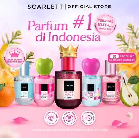Scarlett Whitening Eau De Parfum 30ml - Parfum Wangi Soft Tahan Lama Best Seller - Dreamy / Sweet Memories / Euphoria / Velvet Rouge