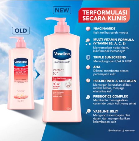 Vaeline Healthy Bright Perfect 10™ Lotion 400 Ml | 200 Ml | 100 Ml