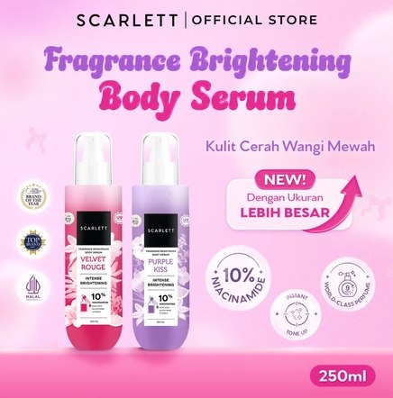 [NEW LAUNCHING] BIG SIZE 10% Niacinamide Velvet Rouge / Purple Kiss Fragrance Brightening Body Serum | Mencerahkan Kulit